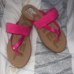 Sorel sandals. Pretty pink color! Size 7 1/2. Like new!